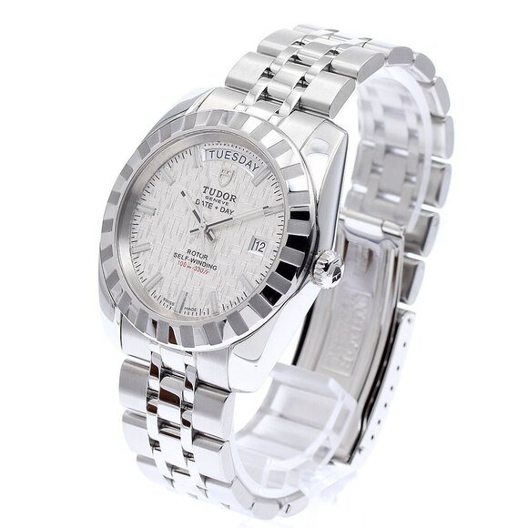 TUDOR Classic Date Day 23010 Silver Dial Automatic Men's Watch - Picture 2 of 11